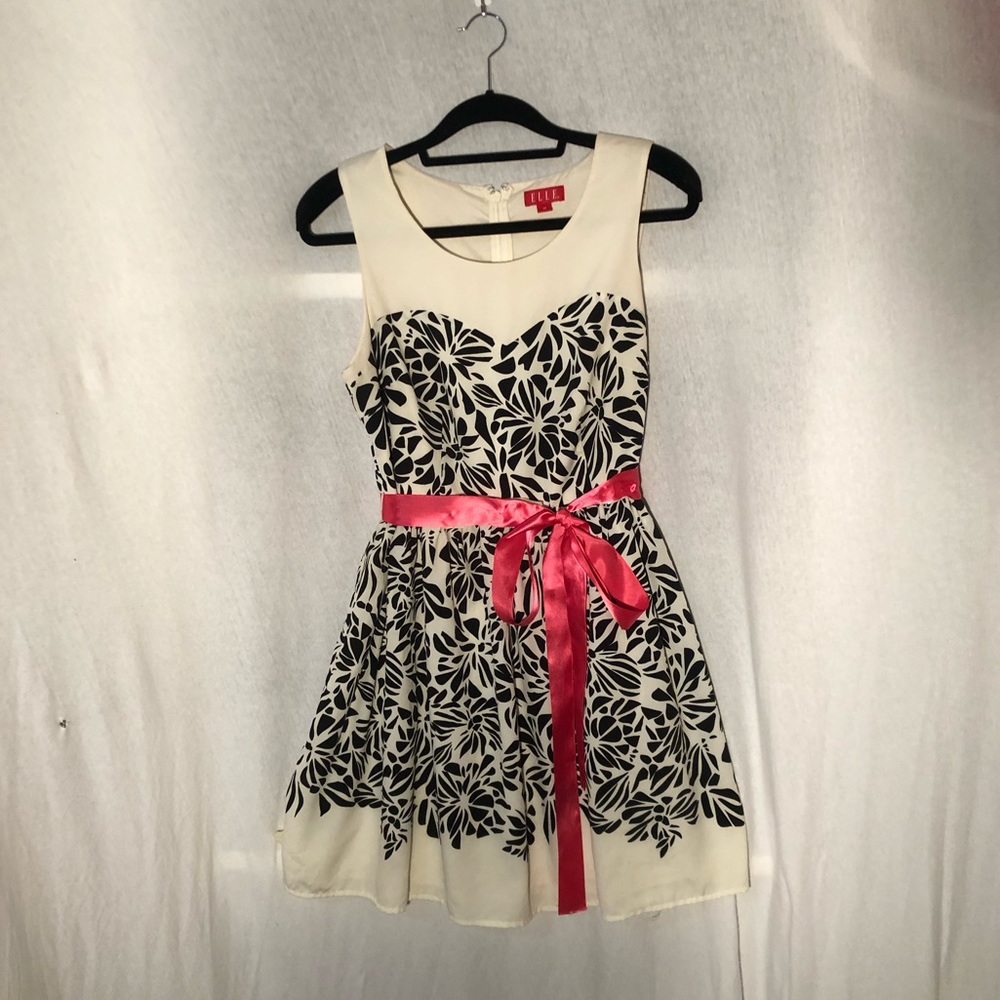 Black and White A-Line Dress